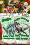 Dinosaur Capri Sun Label Printable