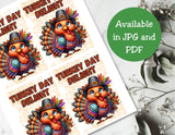 Turkey Day Delight Thanksgiving Capri Sun Label Printable