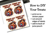 Turkey Day Delight Thanksgiving Capri Sun Label Printable