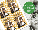 Pilgrim Punch Thanksgiving Capri Sun Label Printable