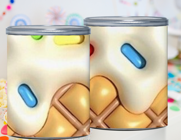 Ice Cream Birthday Pringles Can Label Printable