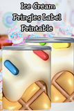 Ice Cream Birthday Pringles Can Label Printable