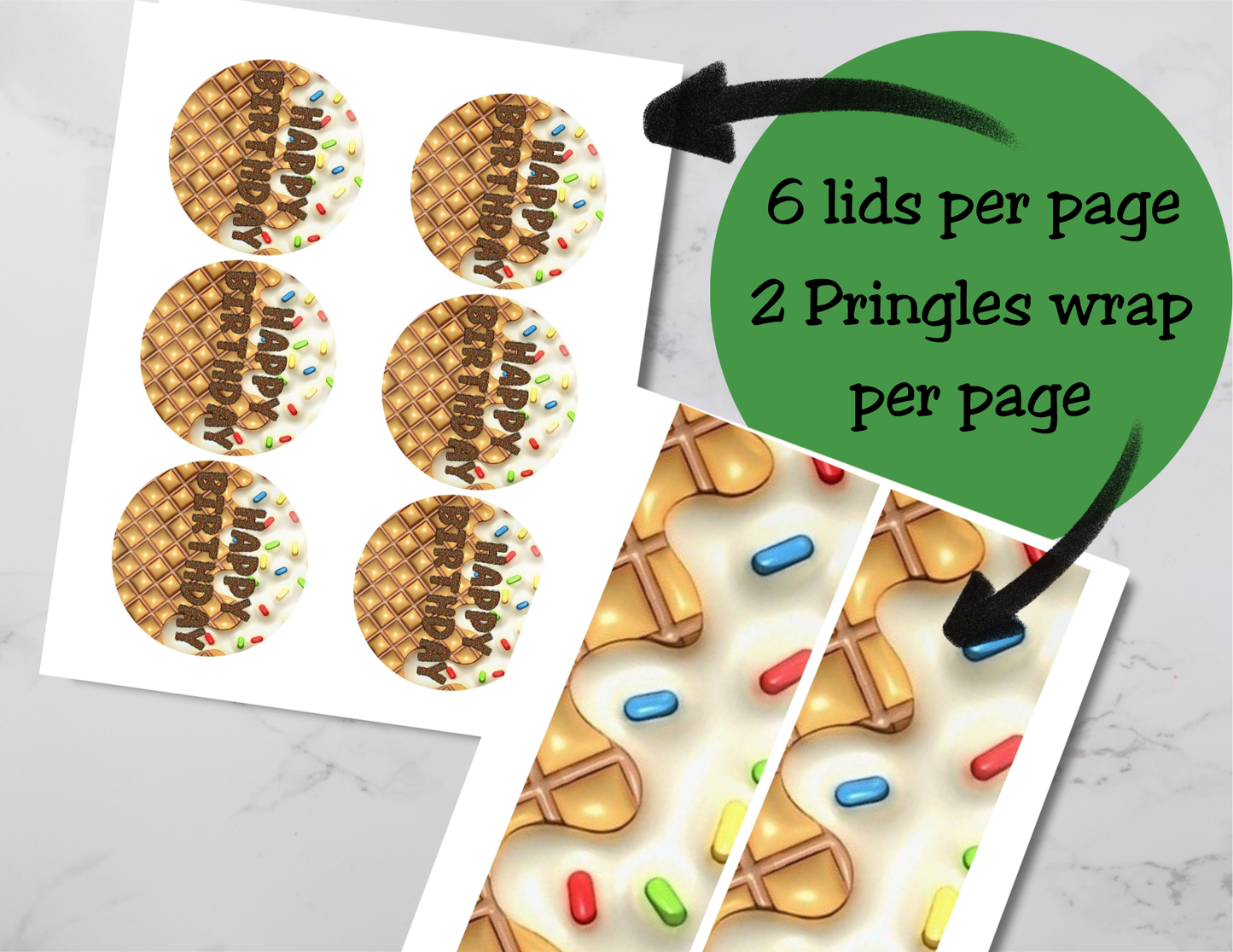 Ice Cream Birthday Pringles Can Label Printable