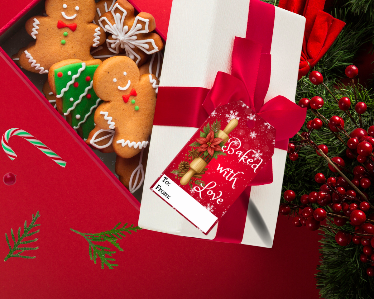 Baked With Love Christmas Printable Gift Tags
