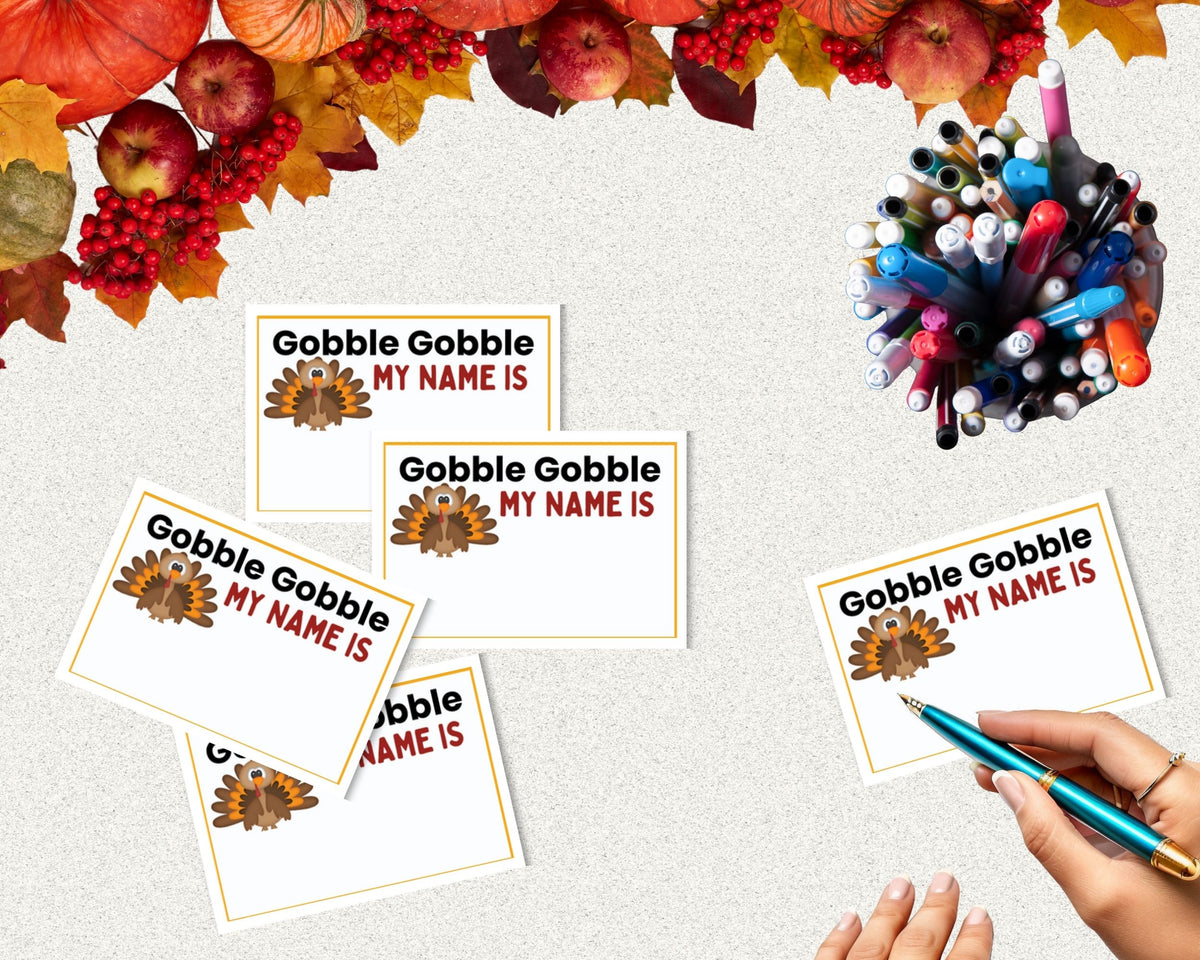 Thanksgiving Turkey Name Game Printable Set