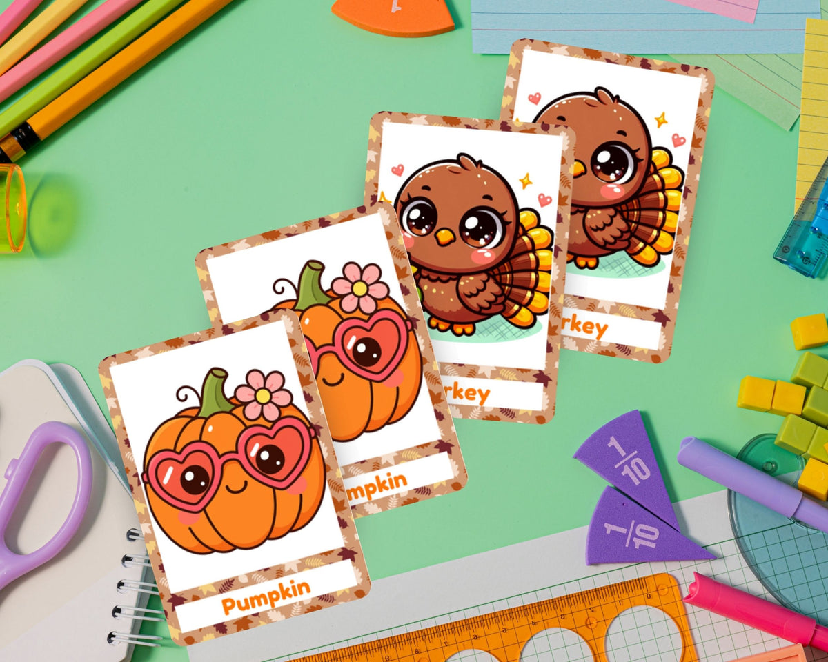 Thanksgiving Kids Memory Matching Game Printable