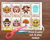 Thanksgiving Kids Memory Matching Game Printable