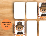 Thanksgiving Kids Memory Matching Game Printable