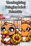 Thanksgiving Pringles Can Label Printable – Cute Turkey Party Favor