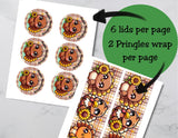 Thanksgiving Pringles Can Label Printable – Cute Turkey Party Favor