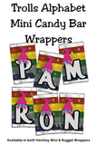 Trolls Poppy Alphabet Hershey Candy Bar Wrapper Printable