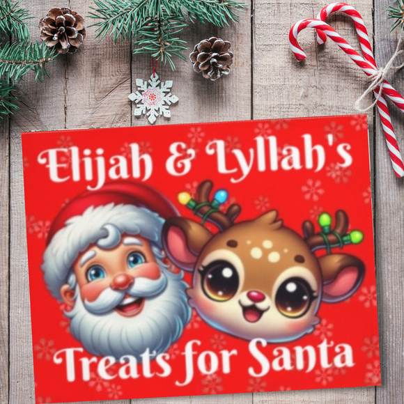 Personalized Santa Cookie Tray Placemat