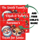 Personalized Santa Cookie Tray Placemat