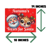 Personalized Santa Cookie Tray Placemat