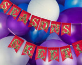 Holly & Berry Christmas Pennant Banner Printable (A–Z Letters)