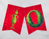 Grinch Printable Pennant Banner