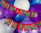 Grinch Printable Pennant Banner