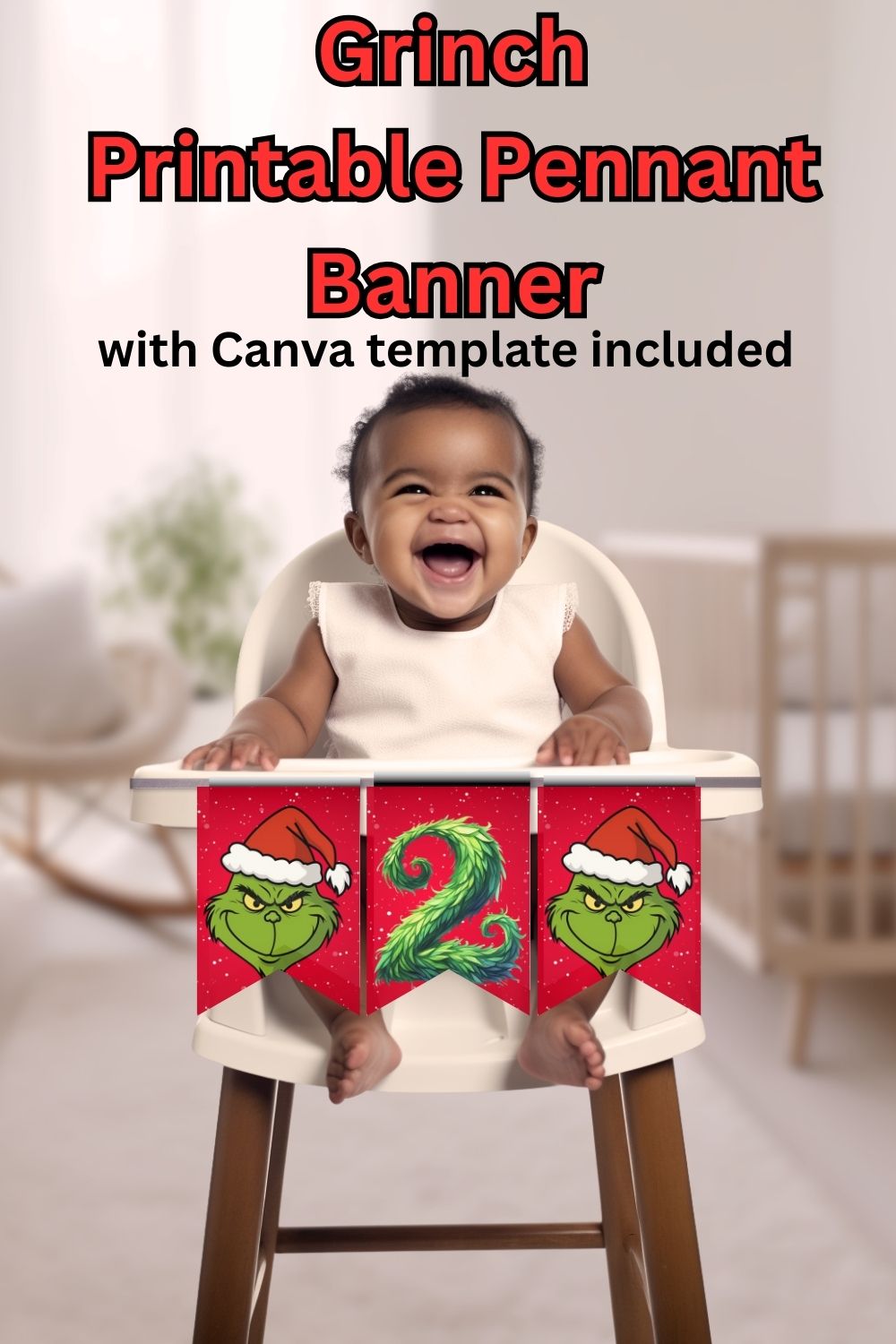 Grinch Printable Pennant Banner