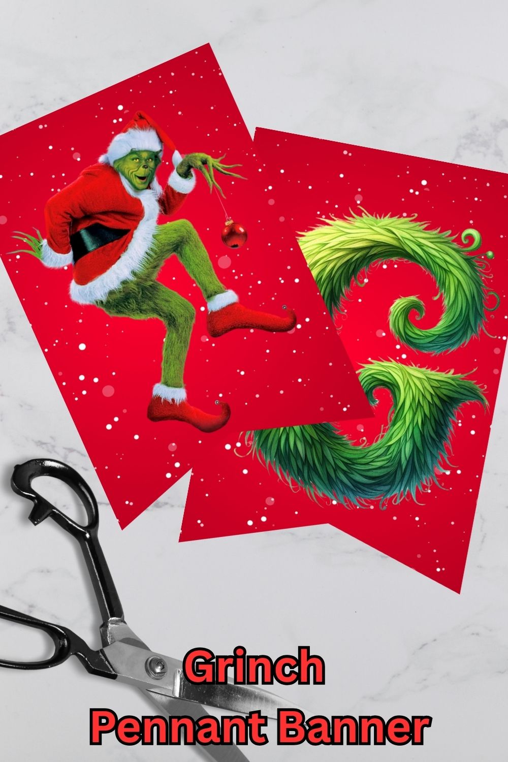 Grinch Printable Pennant Banner