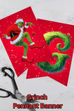 Grinch Printable Pennant Banner