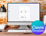 Sweet Gingerbread Editable Table Card Printable with Canva Template