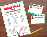 What’s Your Reindeer Name Christmas Game Printable