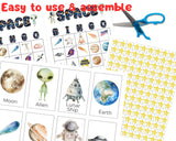 Outer space Printable Bingo Game
