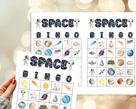 Outer space Printable Bingo Game