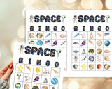 Outer space Printable Bingo Game