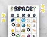 Outer space Printable Bingo Game
