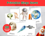 Outer space Printable Bingo Game