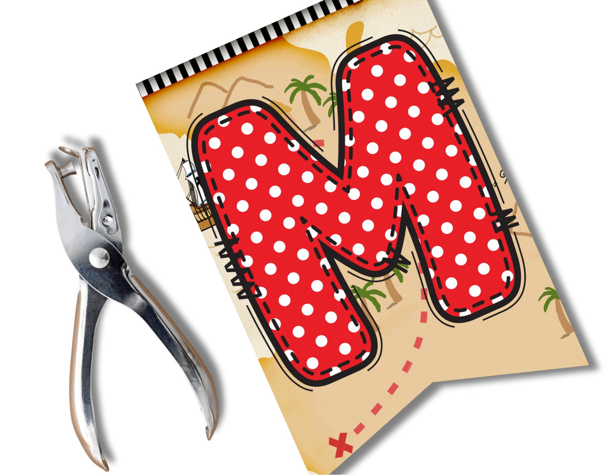 Pirate Map Pennant Banner Printable