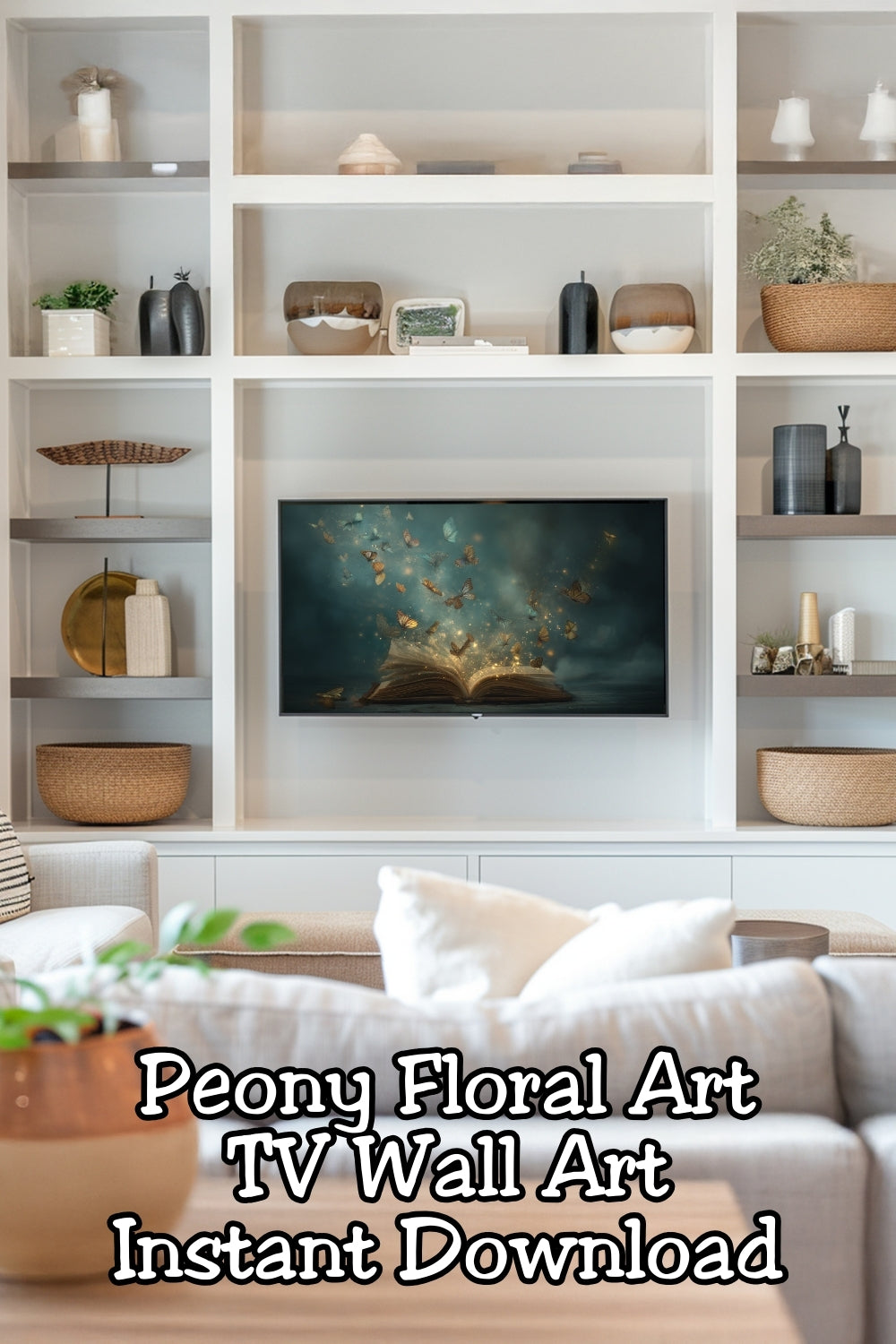 Turn your Samsung Frame TV into a piece of magical wall art ✨ This dreamy storybook artwork features a glowing book and golden butterflies, designed to look stunning on any 16:9 Frame TV. Perfect for book lovers, fantasy decor fans, and cozy living rooms looking for elegant TV wall art that feels intentional and gallery-worthy.