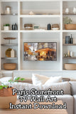 Turn your TV into art ✨ This Paris cafe storefront Frame TV art brings cozy French bistro charm to your living room. Designed for Samsung Frame TV art and digital wall displays, this watercolor Paris wall art adds warmth and timeless European style.