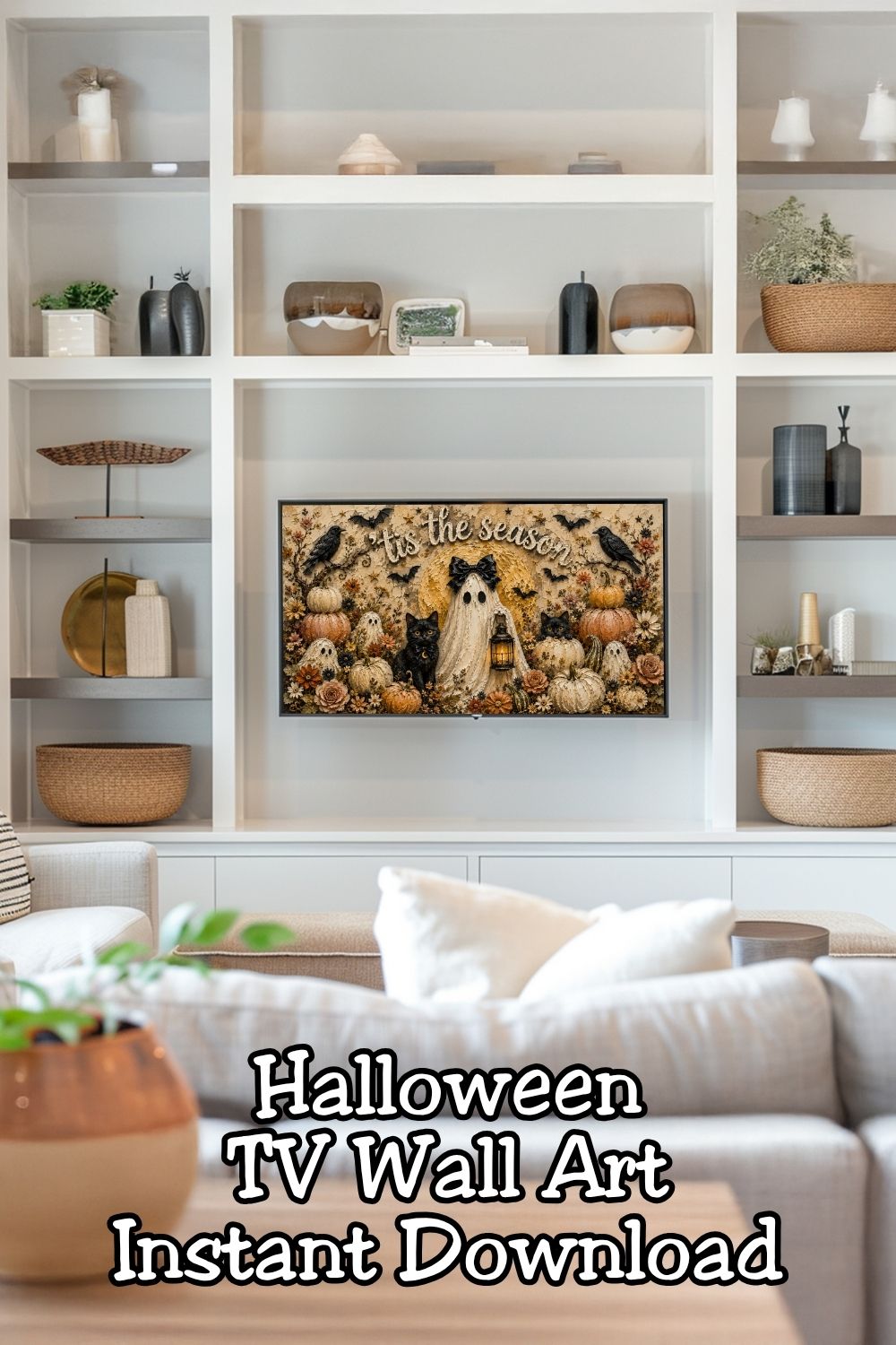 'Tis the Season' Halloween Frame TV Art