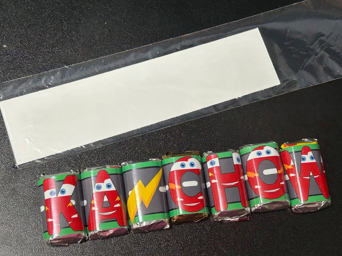 Ka-chow Thank You Cars Hershey Mini Wrapper Printable Party Favor