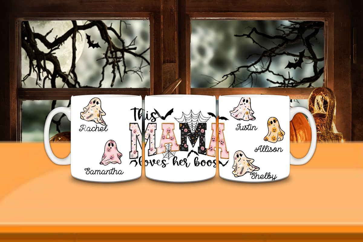 This Mama Loves Her Boos Personalized Halloween Coffee Mug