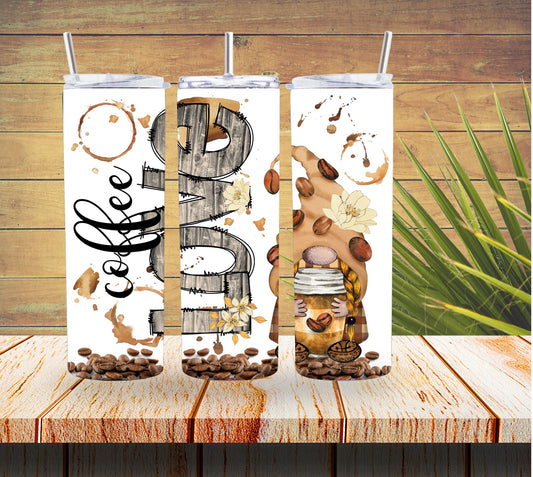Love Coffee Gnome 20 ounce Stainless Steel Tumbler  *560