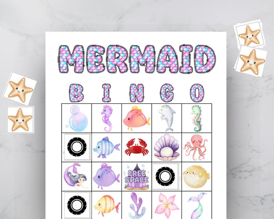Mermaid Bingo Game Printable