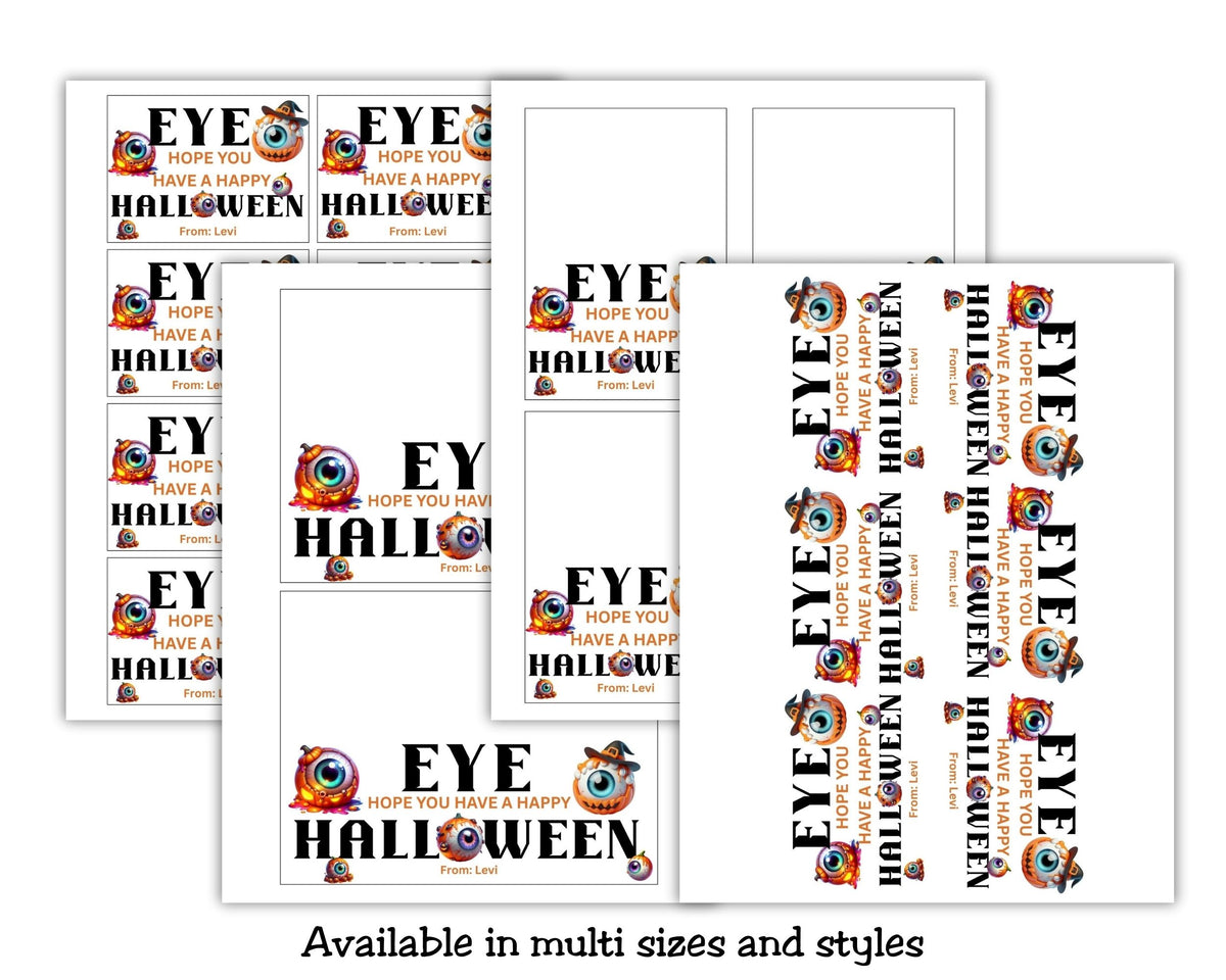 Eye Halloween Canva Template Bag Topper Printable