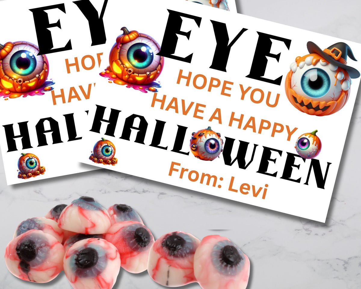 Eye Halloween Canva Template Bag Topper Printable