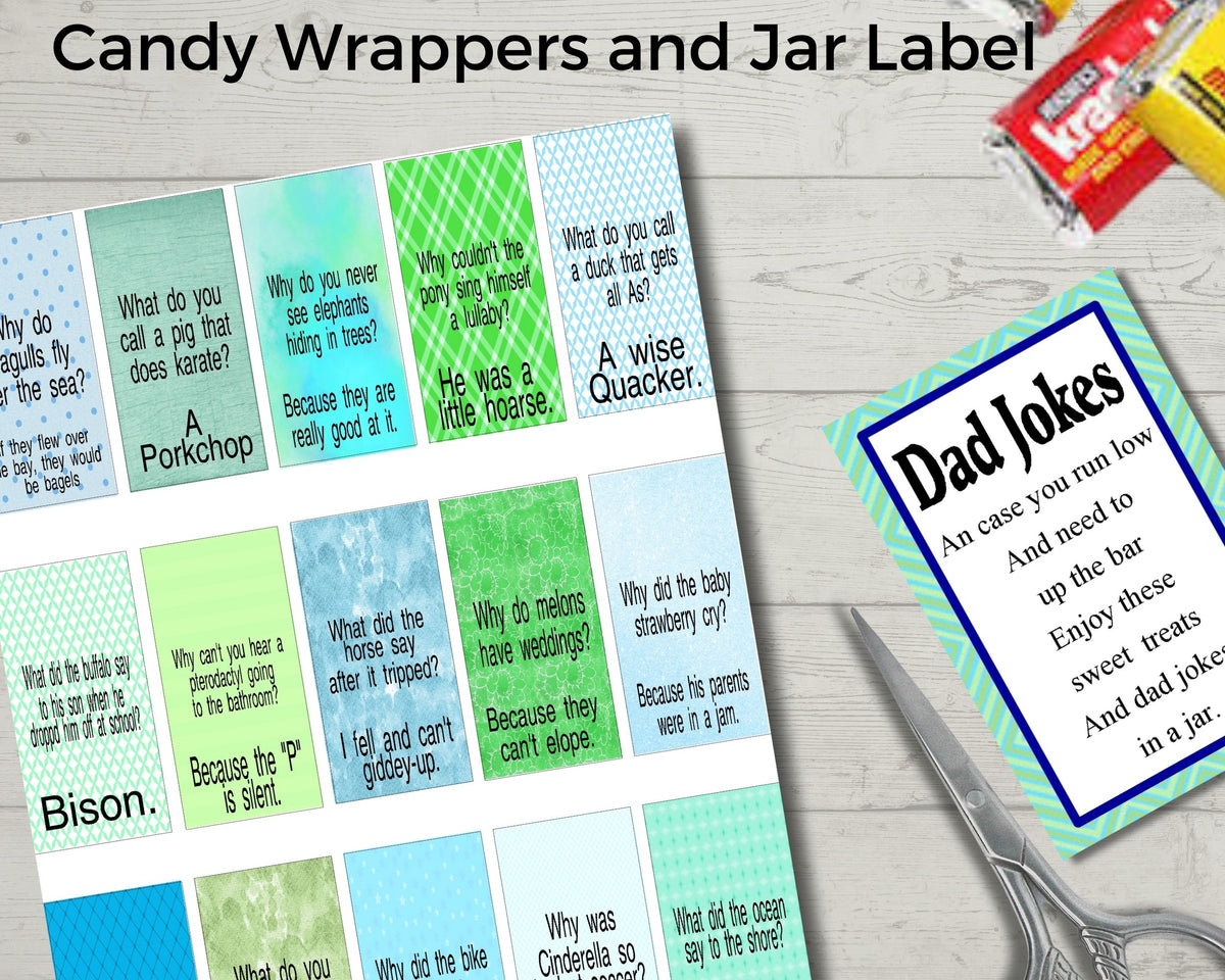 Dad Jokes Hershey Miniature Printable Candy Jar Gift Printable