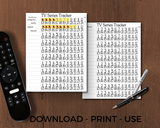 Minimilistic TV Series Tracker Planner Page