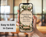 Some Bunny Special Easter Pregnancy Announcement Canva Template