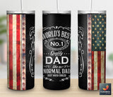 Worlds Best Dad Flag Tumbler