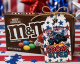 Red, White & BOOM! Monster Truck Fireworks Watch Candy Label Printable Set