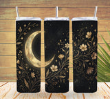 Crescent Moon & Wildflower Tumbler  *827