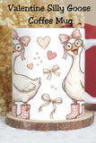 Turn an everyday coffee mug into a Valentine favorite with this Silly Goose Valentine Mug Design. Featuring a charming goose with bows and hearts, this design is available as a finished Valentine mug or an 11oz mug wrap PNG for sublimation and DIY projects. A great idea for handmade Valentine gifts or small business mug makers.