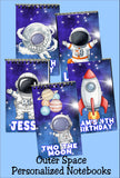 Personalized Outer Space Party Favor Notebooks