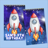 Personalized Outer Space Party Favor Notebooks